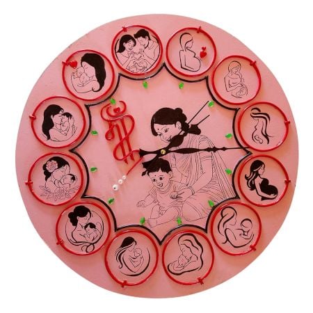 Handcrafted Mothers Day Special Wall Clock
